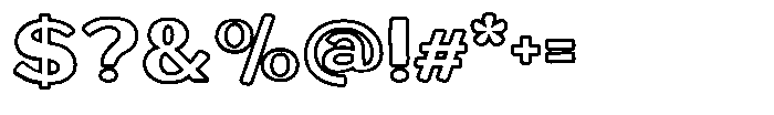 Sunset Palm Outline Font OTHER CHARS