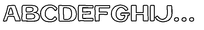 Sunset Palm Outline Font UPPERCASE