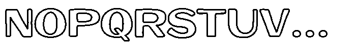 Sunset Palm Outline Font UPPERCASE