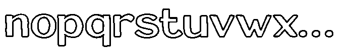 Sunset Palm Outline Font LOWERCASE