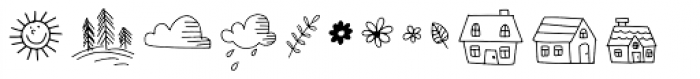 Sunshine Daisies Extras Outline Font UPPERCASE