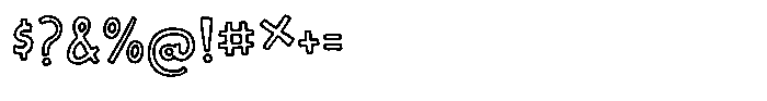 Sunshine in a bag Outline Font OTHER CHARS