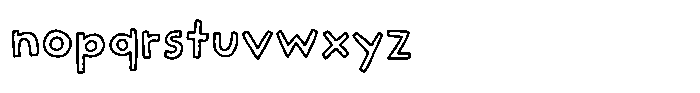 Sunshine in a bag Outline Font LOWERCASE