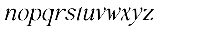 Sunzhine Serif Italic Font LOWERCASE