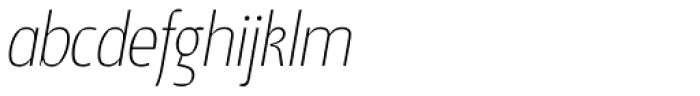 Suomi Sans Thin Italic Font LOWERCASE