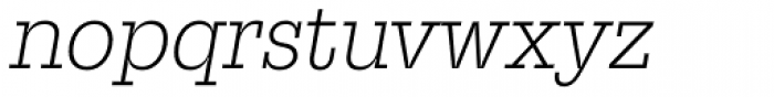 Suomi Slab Serif Light Italic Font LOWERCASE