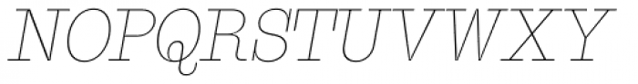 Suomi Slab Serif Thin Italic Font UPPERCASE