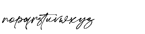 Super Gesture Script Font LOWERCASE