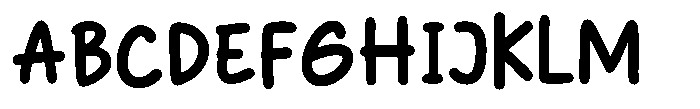 Super Kiddy Sans Font UPPERCASE