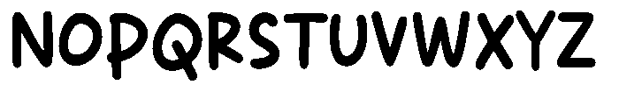 Super Kiddy Sans Font UPPERCASE