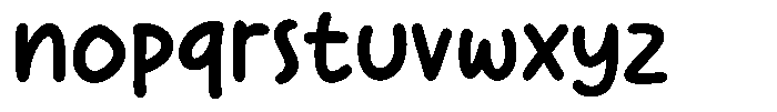 Super Kiddy Sans Font LOWERCASE
