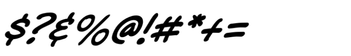 Super Spectacular Italic Font OTHER CHARS
