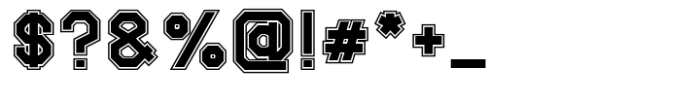 Super Touchdown Outline Font OTHER CHARS