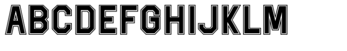 Super Touchdown Outline Font UPPERCASE