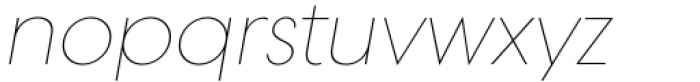 Supera Gothic Thin Italic Font LOWERCASE