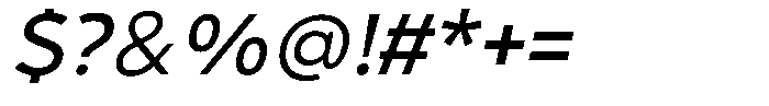 Supernus Italic Font OTHER CHARS