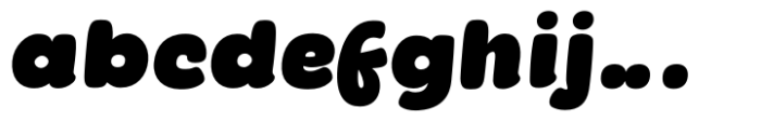 Superpop Black Italic Font LOWERCASE