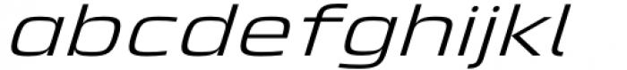 Superscience Light Expanded Italic Font LOWERCASE