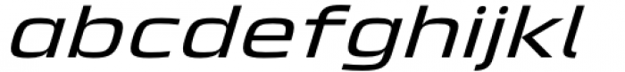 Superscience Regular Expanded Italic Font LOWERCASE