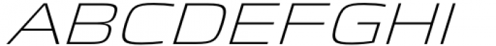 Superscience Thin Expanded Italic Font UPPERCASE