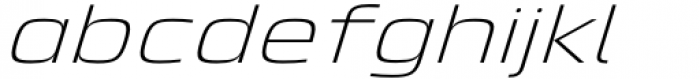 Superscience Thin Expanded Italic Font LOWERCASE