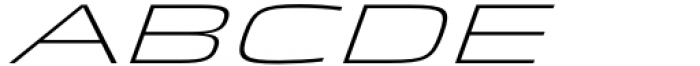 Superscience Thin Extra Expanded Italic Font UPPERCASE