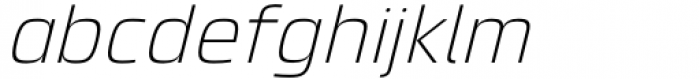 Superscience Thin Italic Font LOWERCASE