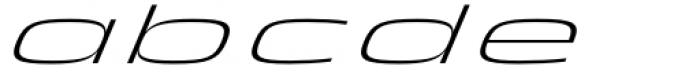 Superscience Thin Ultra Expanded Italic Font LOWERCASE