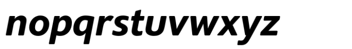 Supra-Demibold Rounded Italic Font LOWERCASE