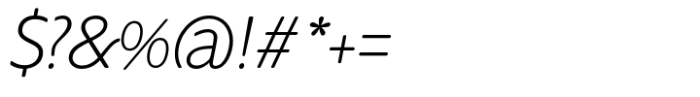 Supra-XLight Rounded Italic Font OTHER CHARS