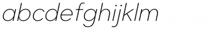 Suprema Thin Italic Font LOWERCASE