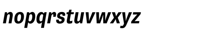 Supria Sans Condensed Bold Oblique Font LOWERCASE