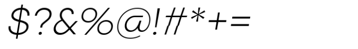 Surgena Light Italic Font OTHER CHARS