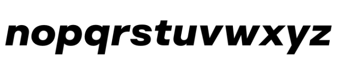 Surt Expanded Black Italic Font LOWERCASE