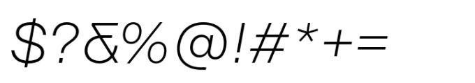 Surt Expanded Light Italic Font OTHER CHARS