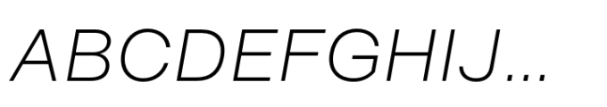 Surt Expanded Light Italic Font UPPERCASE