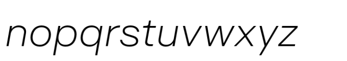 Surt Expanded Light Italic Font LOWERCASE