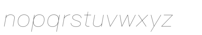 Surt Expanded Thin Italic Font LOWERCASE