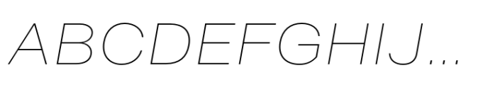 Surt Extended Extralight Italic Font UPPERCASE