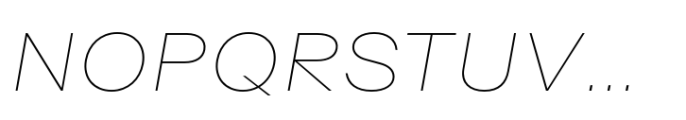 Surt Extended Extralight Italic Font UPPERCASE