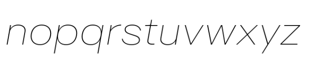 Surt Extended Extralight Italic Font LOWERCASE