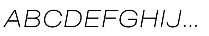 Surt Extended Light Italic Font UPPERCASE