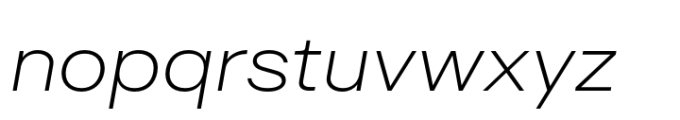 Surt Extended Light Italic Font LOWERCASE