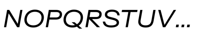Surt Extended Regular Italic Font UPPERCASE