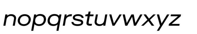 Surt Extended Regular Italic Font LOWERCASE