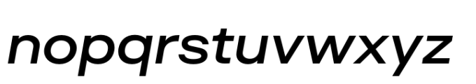 Surt Extended Semibold Italic Font LOWERCASE