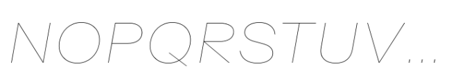 Surt Extended Thin Italic Font UPPERCASE