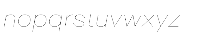 Surt Extended Thin Italic Font LOWERCASE
