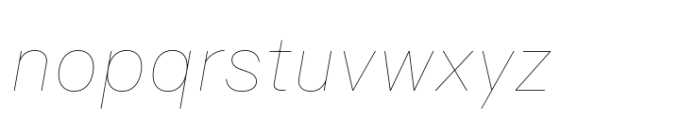 Surt Normal Thin Italic Font LOWERCASE