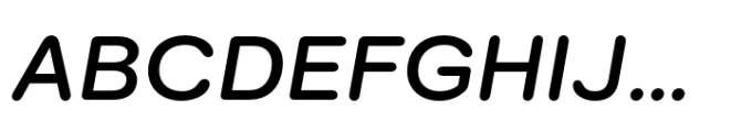 Surt Rounded Expanded Semibold Italic Font UPPERCASE